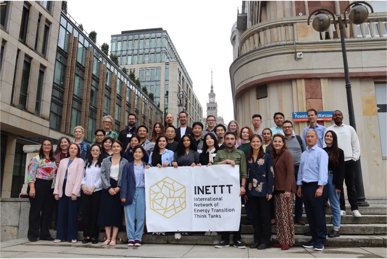 A group photo of representatives of the International Network of Energy Transition Think Tanks at the annual meeting in Poland.